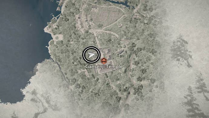 assassin’s creed shadows gansenji temple lost page one map location