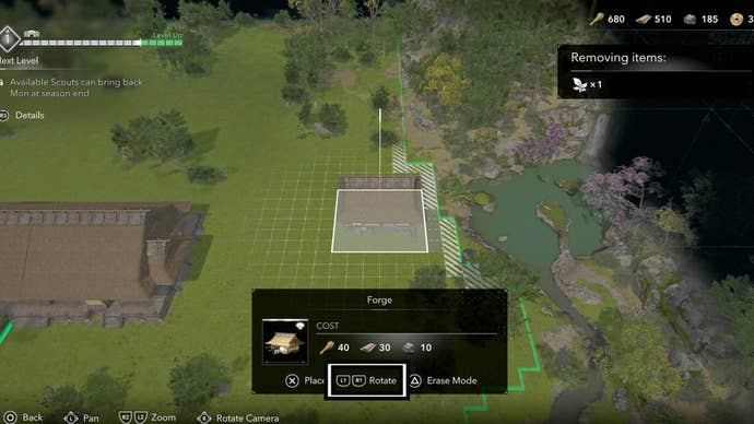 assassin’s creed shadows hideout building rotate building option