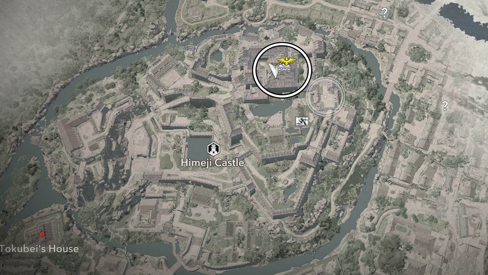 assassin&rsquo;s creed shadows himeji castle samurai five map location