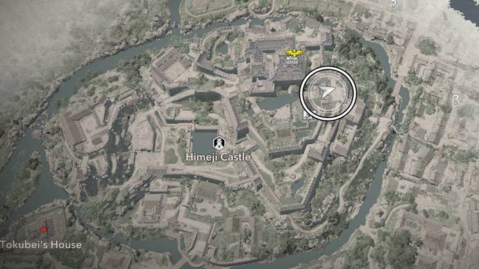 assassin’s creed shadows himeji castle samurai two map location