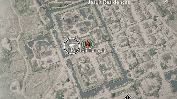 assassin’s creed shadows honnoji temple lost page one map location