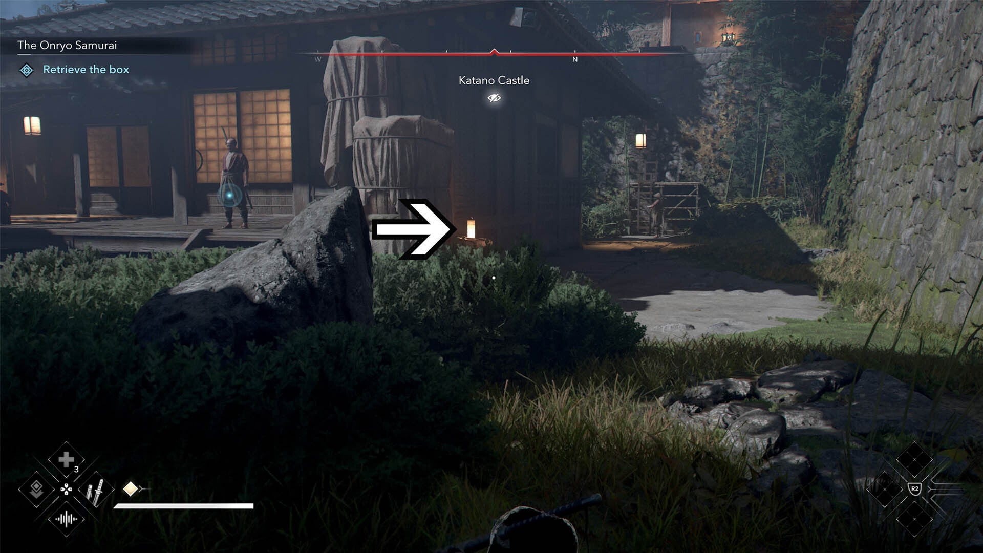 assassin&rsquo;s creed shadows katano castle box two first lamp target