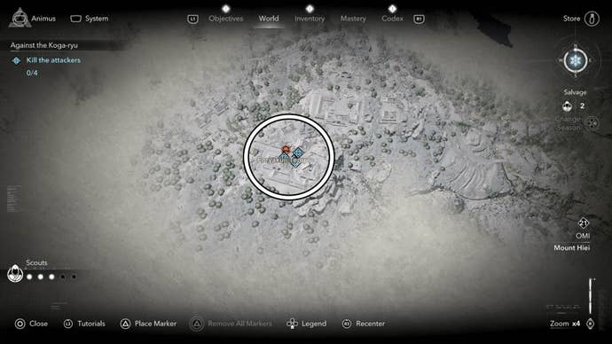 assassin’s creed shadows katsuhime map location against the koga-ryu