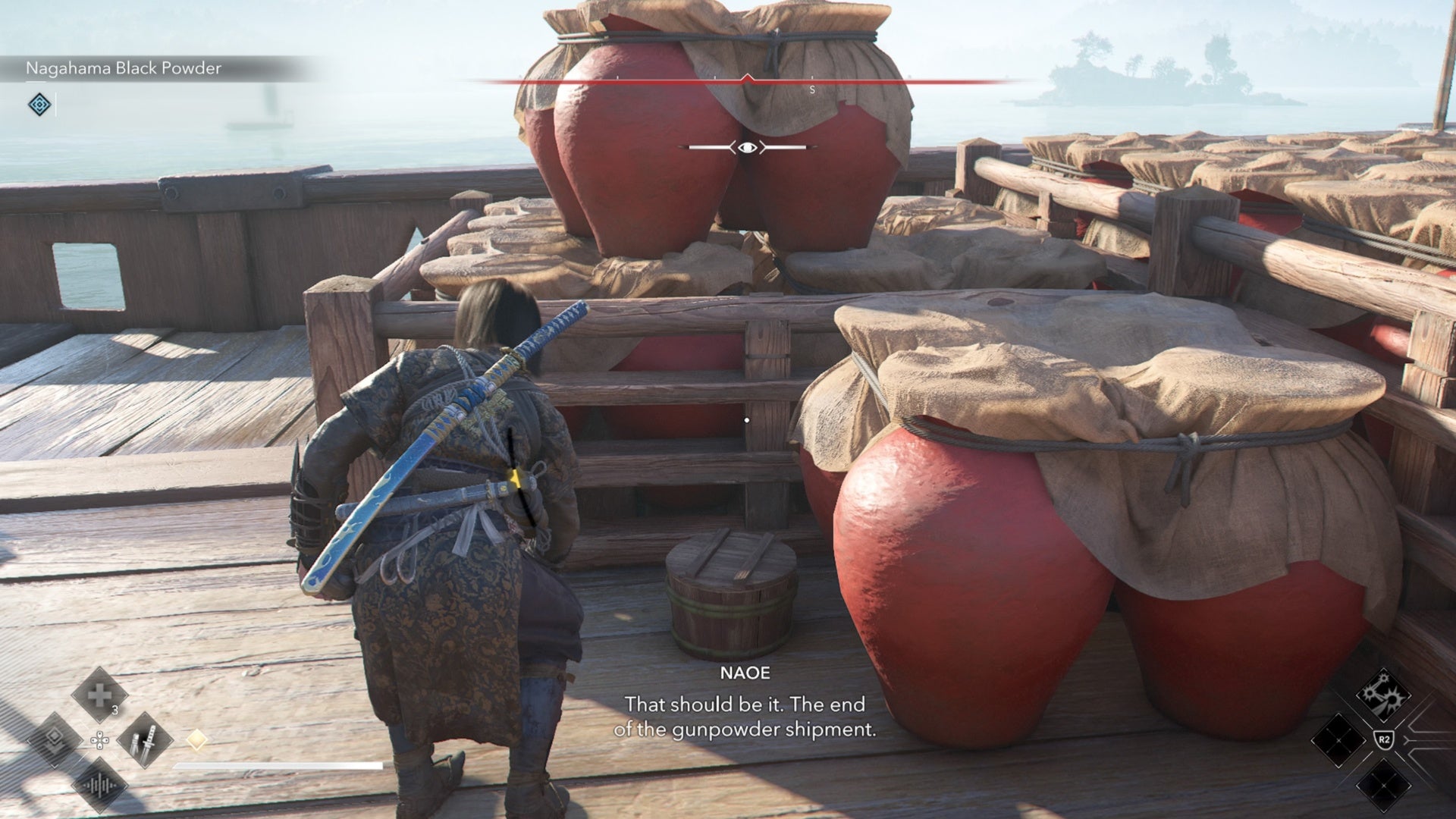 assassin&rsquo;s creed shadows nagahama black powder naoe sabotaging gunpowder