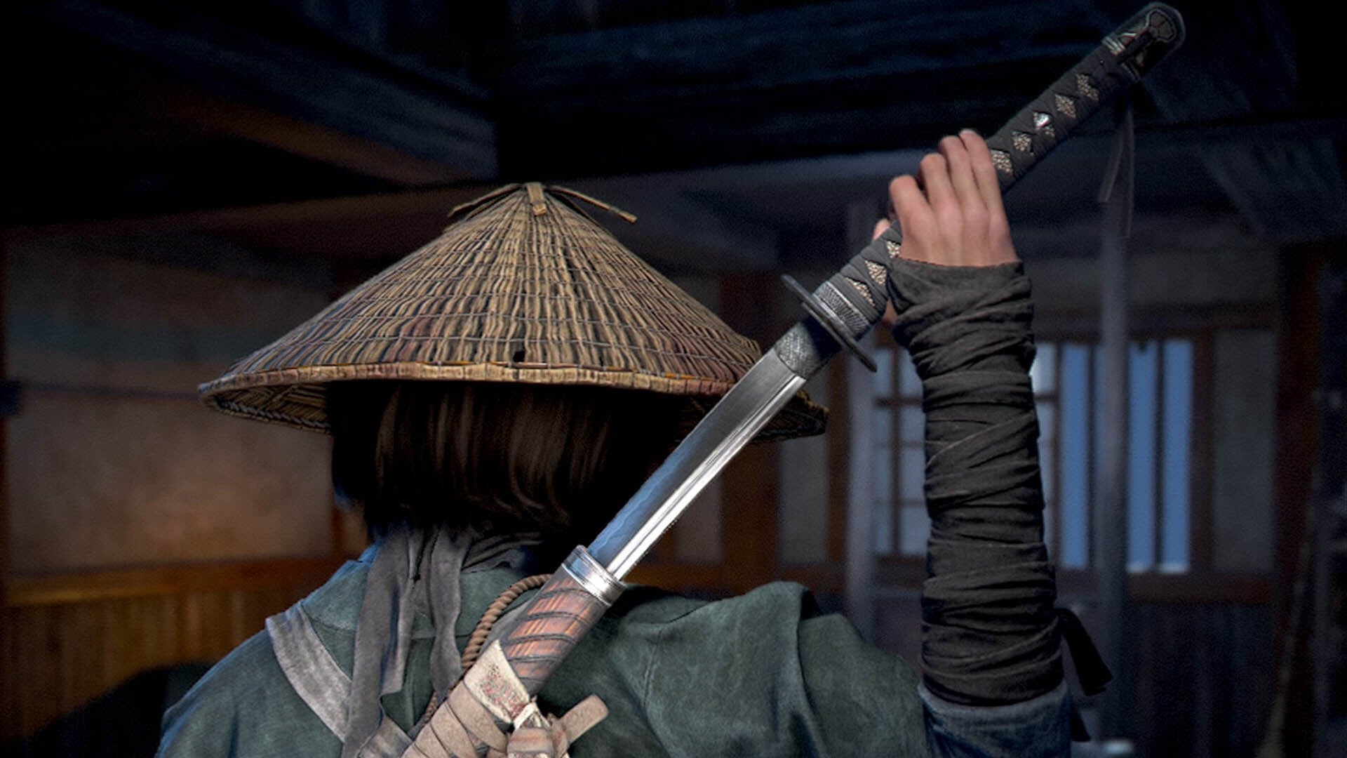 assassin&rsquo;s creed shadows naoe pulling out matsus katana