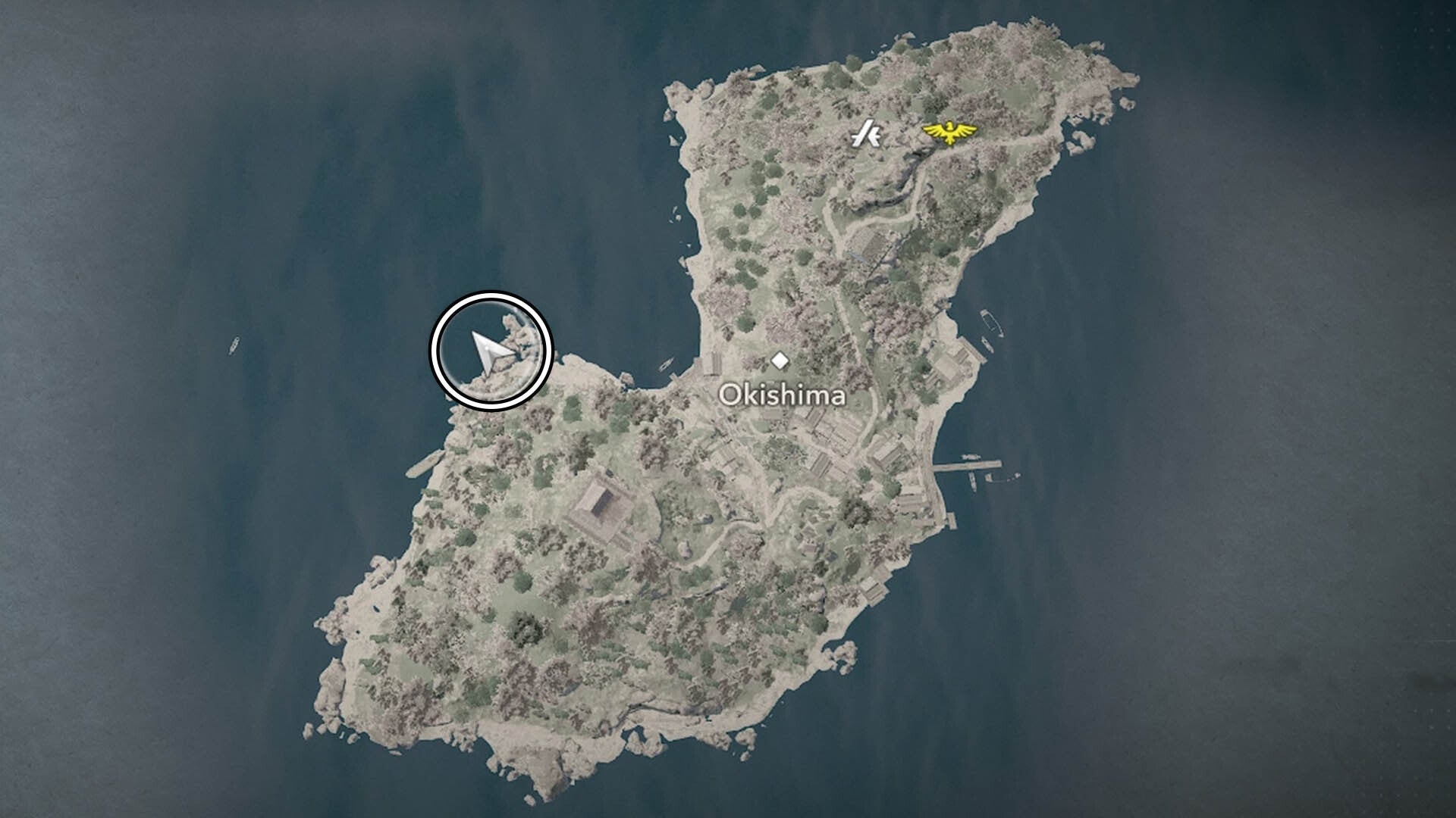 assassin&rsquo;s creed shadows okishima island legendary mount cave map location