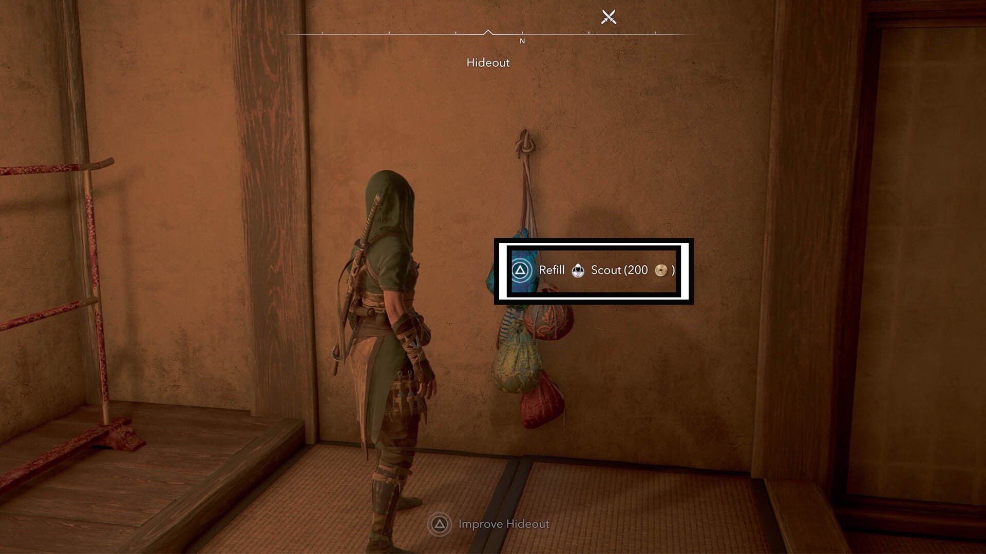 assassin&rsquo;s creed shadows replenish scouts option in kakurega