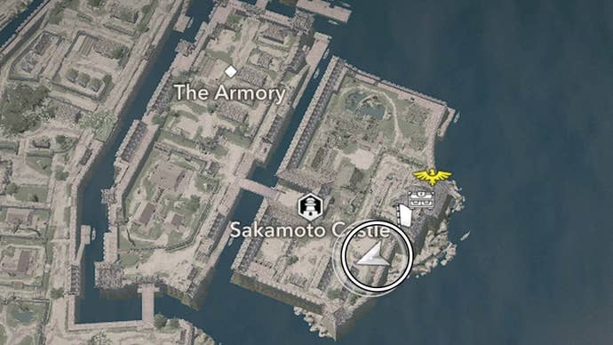 assassin’s creed shadows sakomoto castle kura key map location