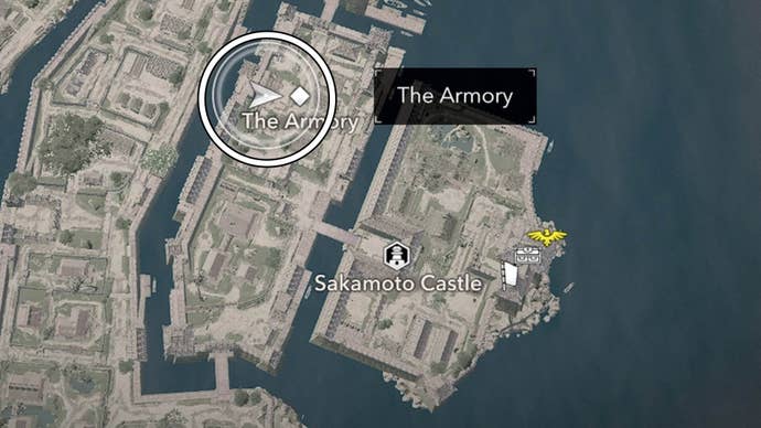 assassin’s creed shadows sakomoto castle second samurai map location