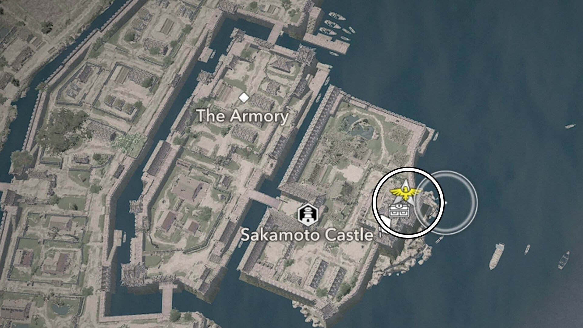 assassin&rsquo;s creed shadows sakomoto castle third samurai map location