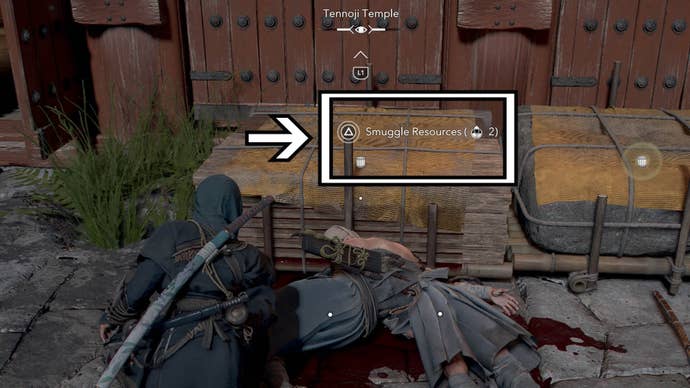 assassin’s creed shadows smuggle resources option inside temple