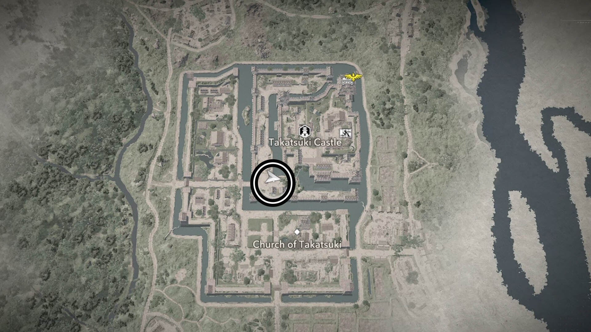 assassin&rsquo;s creed shadows takatsuki castle second alarm map location
