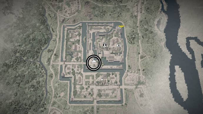 assassin’s creed shadows takatsuki castle second alarm map location