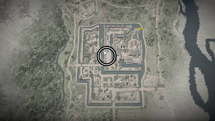 assassin’s creed shadows takatsuki castle third samurai map location