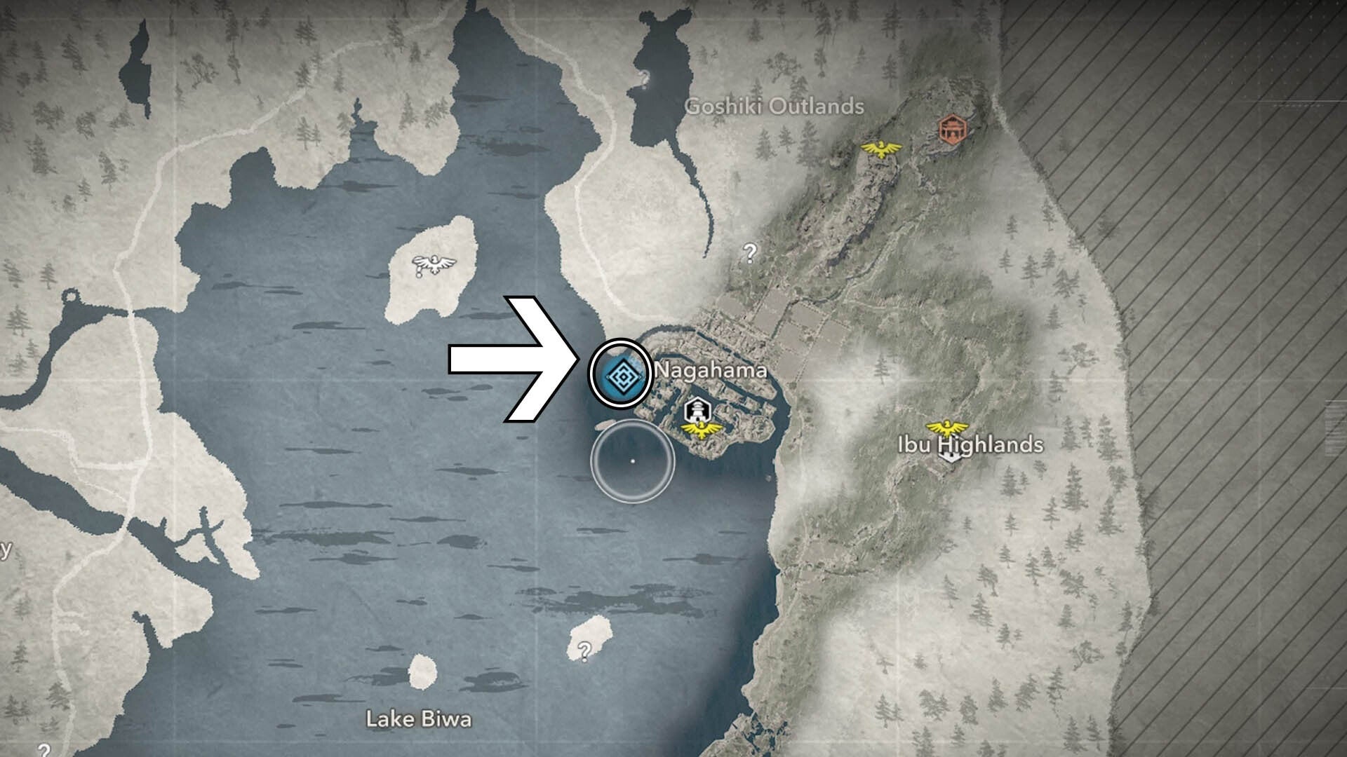 assassin&rsquo;s creed shadows teppo factory map location wide view