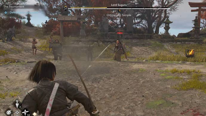 assassin’s creed shadows the tournament lord suguru arrow attack