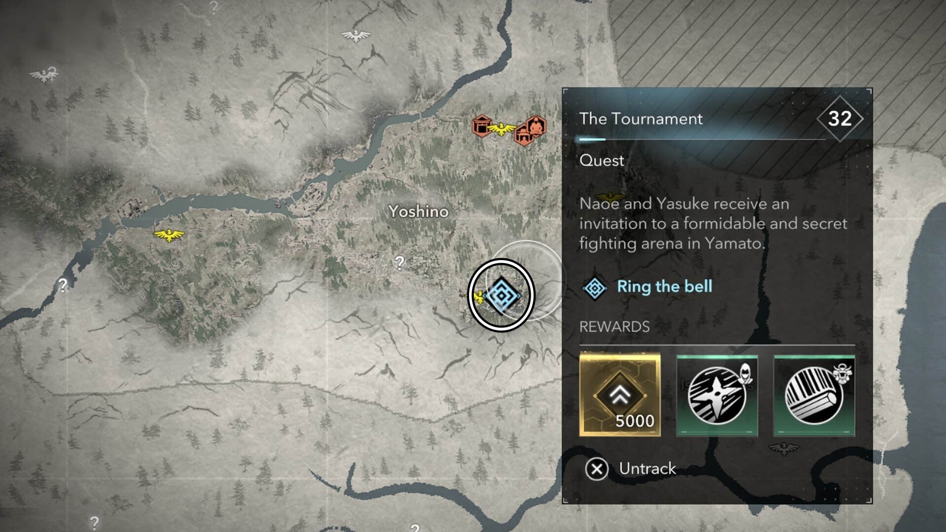 assassin&rsquo;s creed shadows the tournament map location