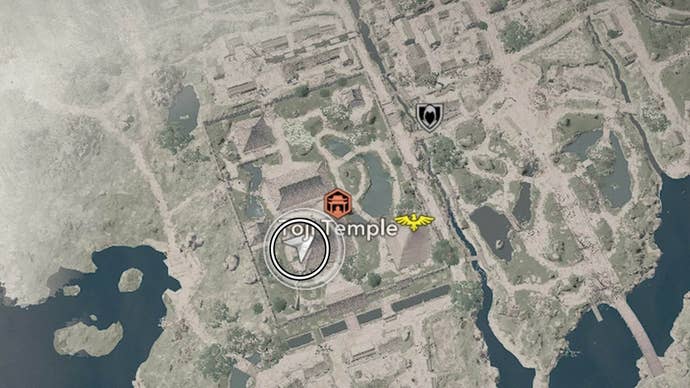 assassin’s creed shadows toji temple lost page one map location