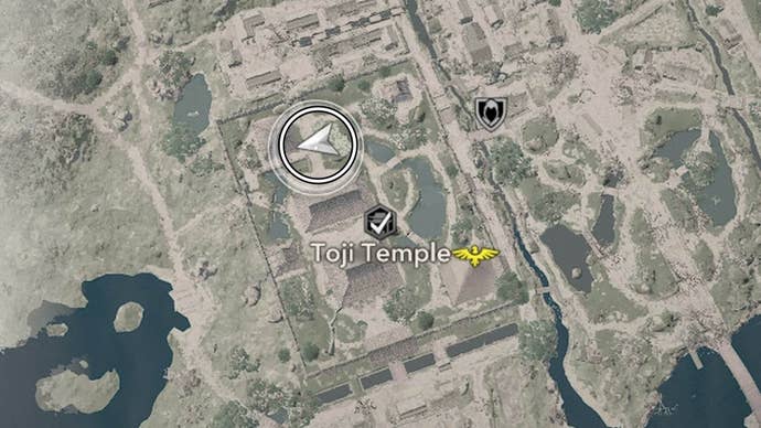 assassin’s creed shadows toji temple lost page three map location