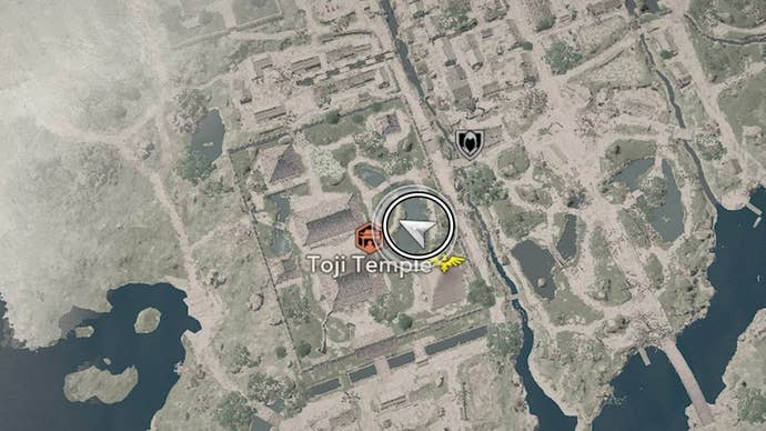assassin’s creed shadows toji temple lost page two map location