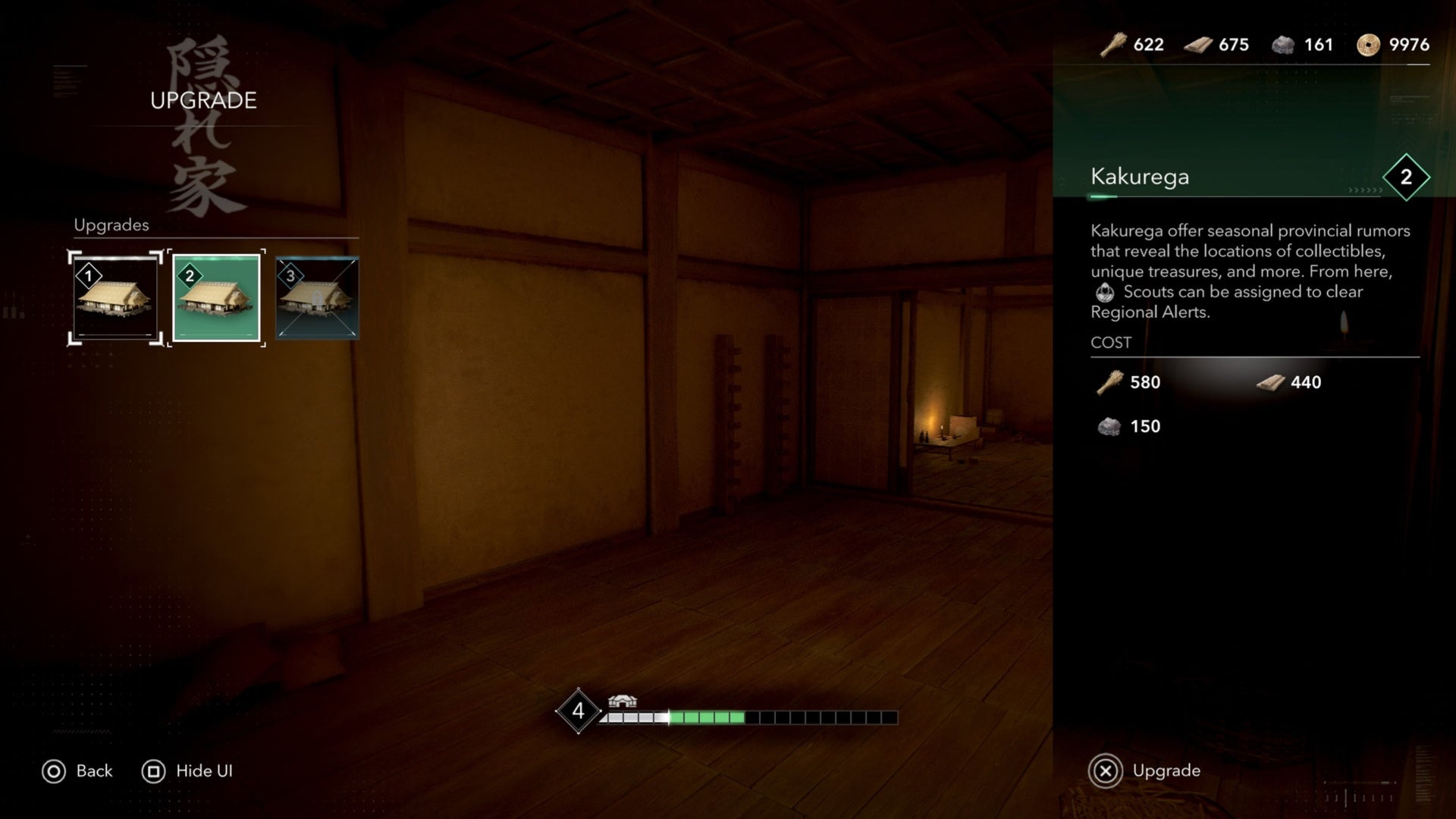 assassin&rsquo;s creed shadows upgrade kakurega to level two
