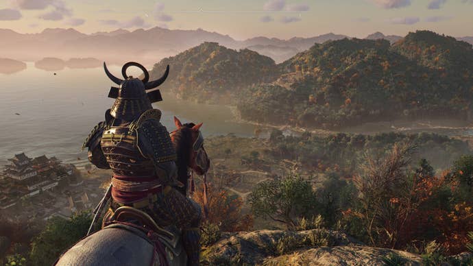 assassin’s creed shadows yasuke looking out at the landscape
