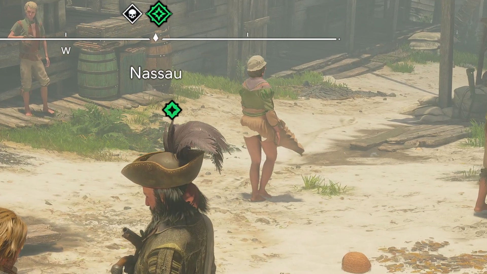 A character's dress disappearing in Assassin's Creed Black Flag Resynced