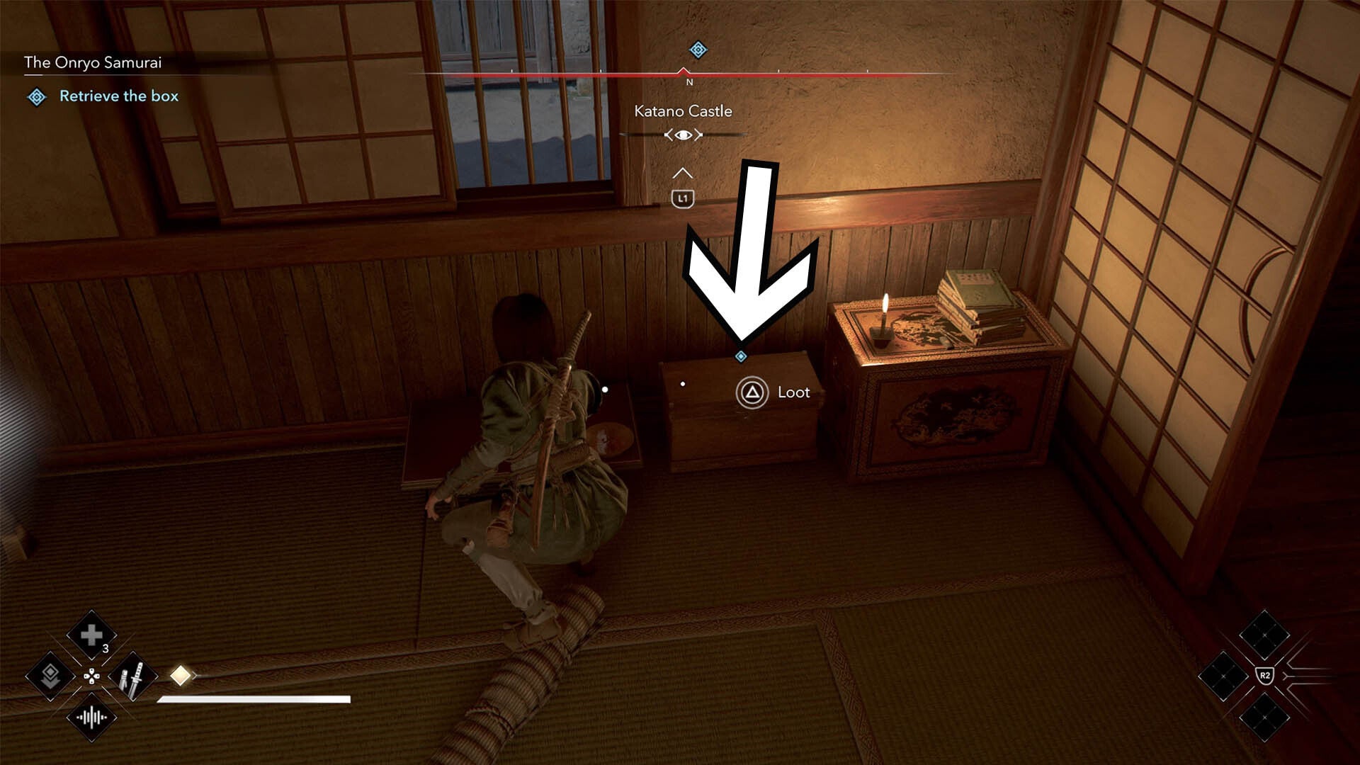 How to get the box unseen during The Onryo Samurai in Assassin's Creed ...