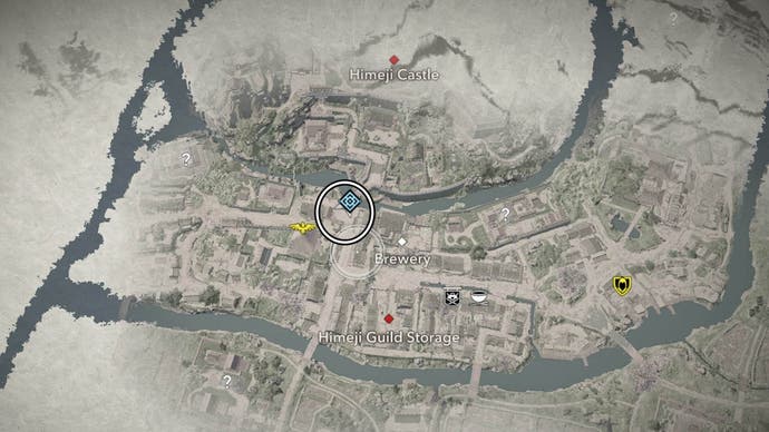 Kartenposition des Renga-Meisters in Assassin's Creed Shadows