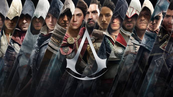 Artwork depicting all the main leads from the Assassin’s Creed series