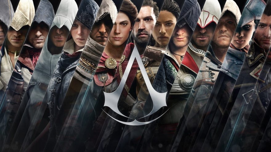 Artwork depicting all the main leads from the Assassin’s Creed series