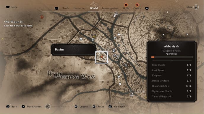 assassins creed mirage a challenge enigma clue location on world map
