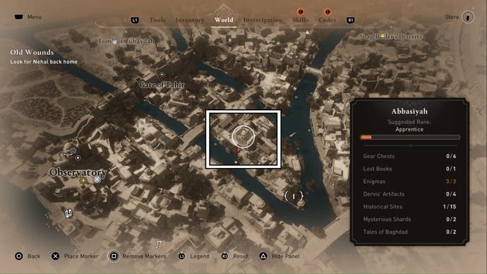 assassins creed mirage a challenge enigma reward location on close up map