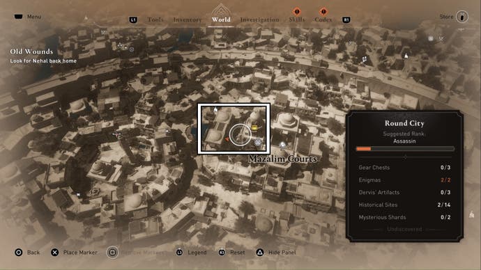 assassins creed mirage a gift for you enigma reward location on close up map