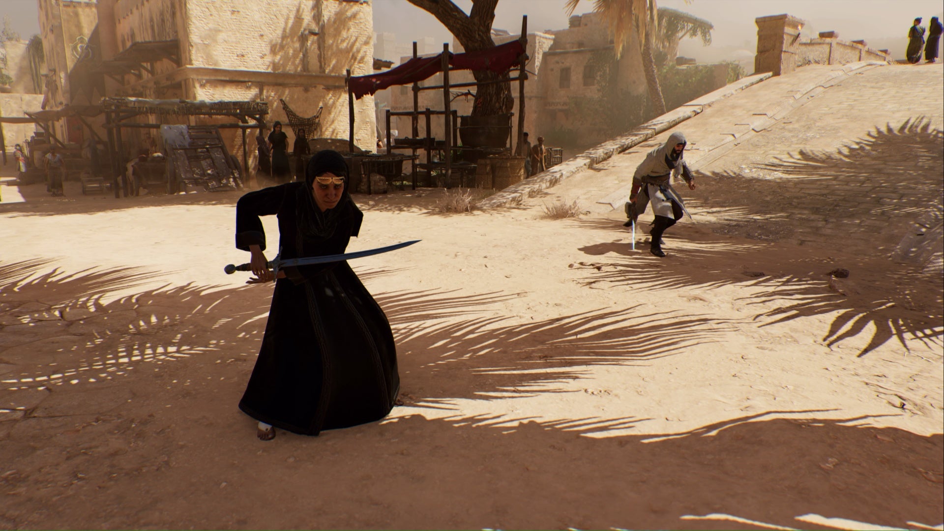 assassins creed mirage basim running behind a harbiyah tha&rsquo;abeen target