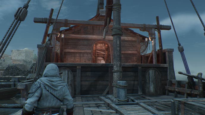 assassins creed mirage harbiyah upper harbor gear chest location entrance