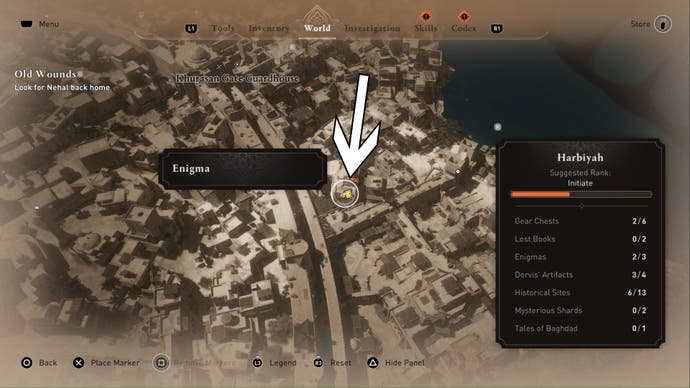 assassins creed mirage holy hoard enigma close up map location