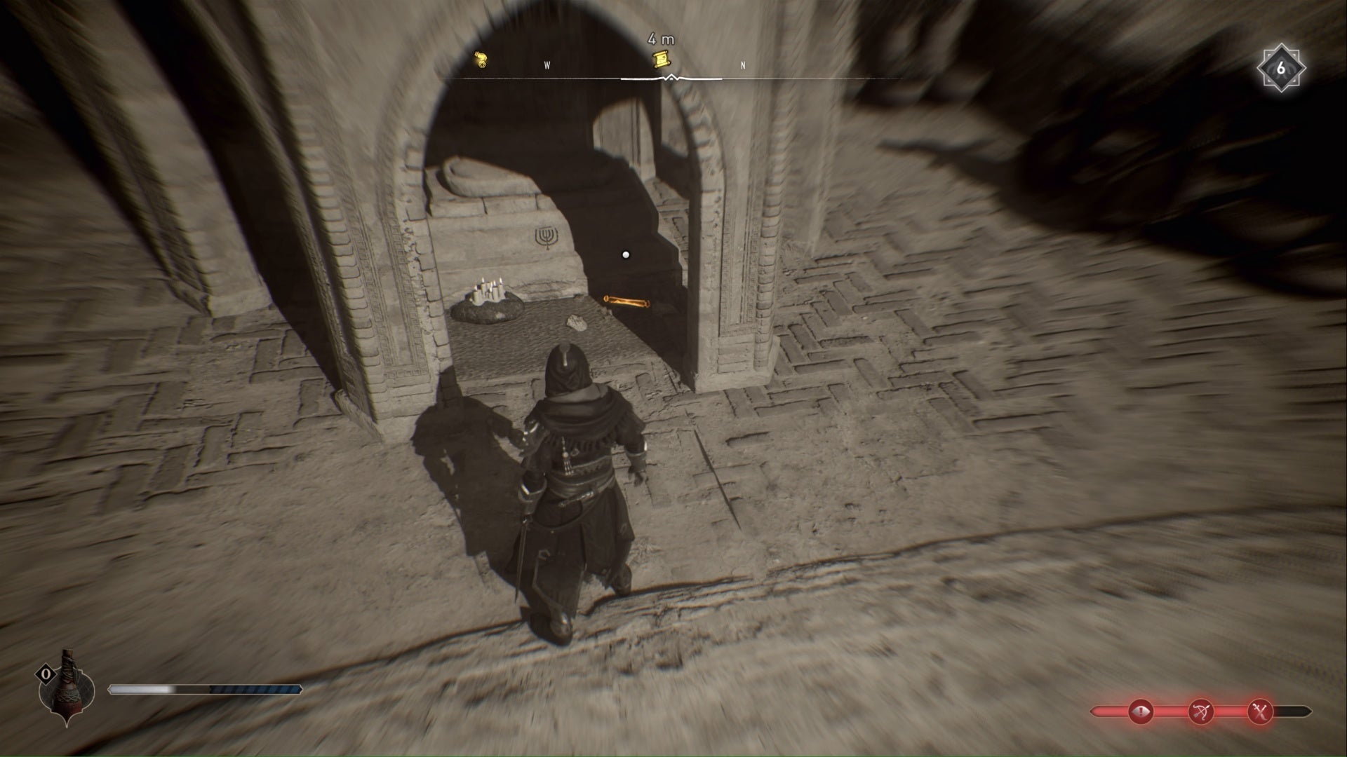 assassins creed mirage joy beneath weeping palms enigma clue scroll in eagle vision