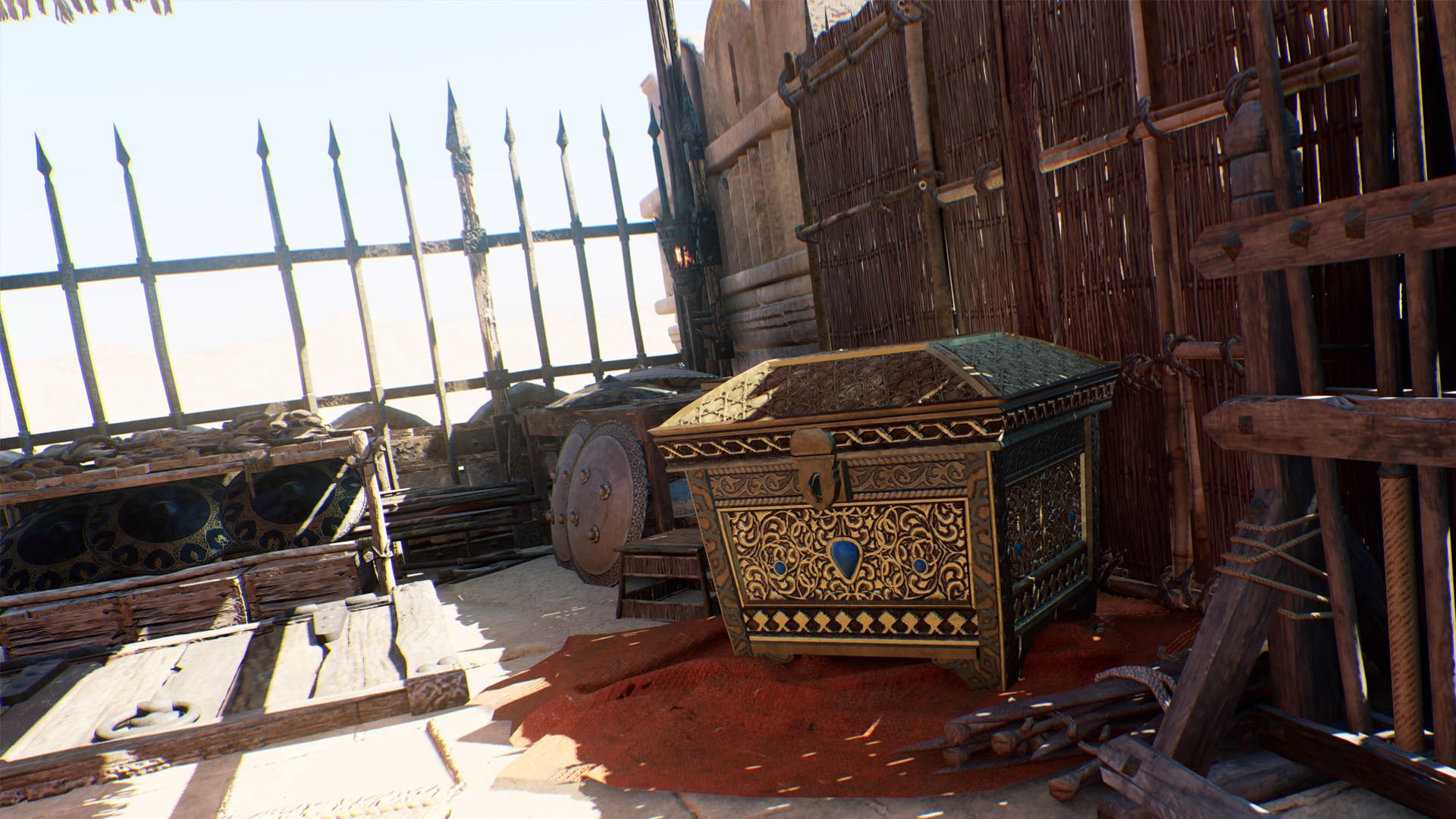 assassins creed mirage khurasan gate guardhouse gear chest