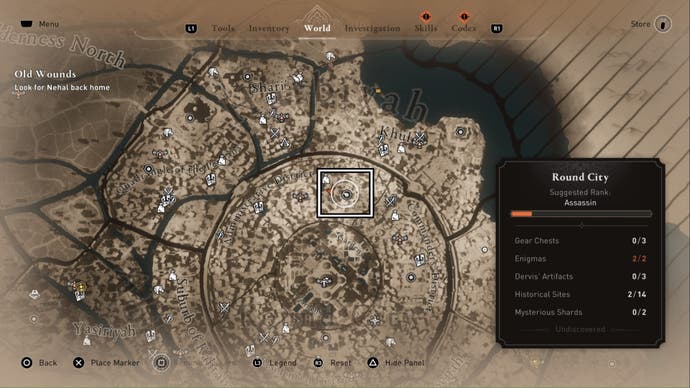 assassins creed mirage mazalim courts location on world map