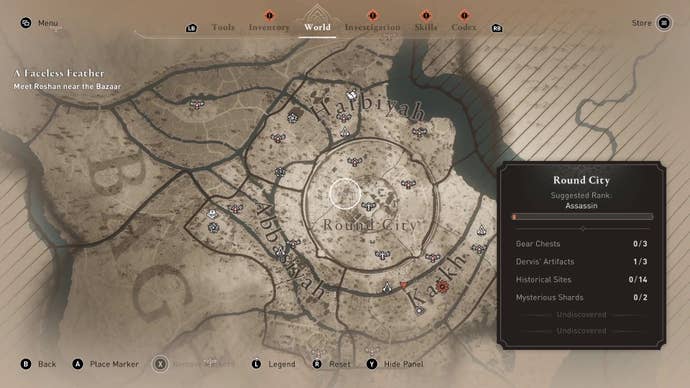 The map of Baghdad in Assassin’s Creed Mirage