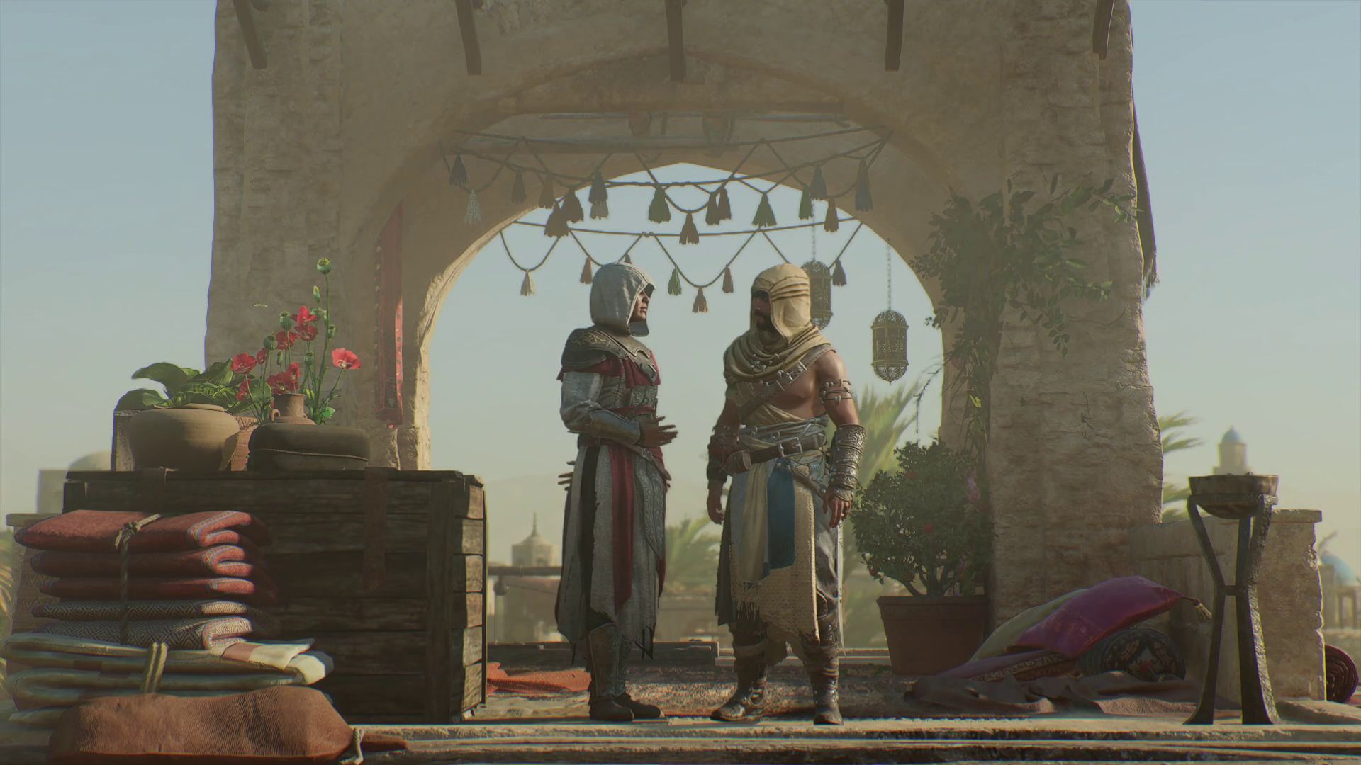 Basim speaks to his mentor Roshan in Assassin's Creed Mirage - 1
