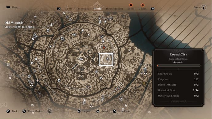 assassins creed mirage shurta hq location on world map