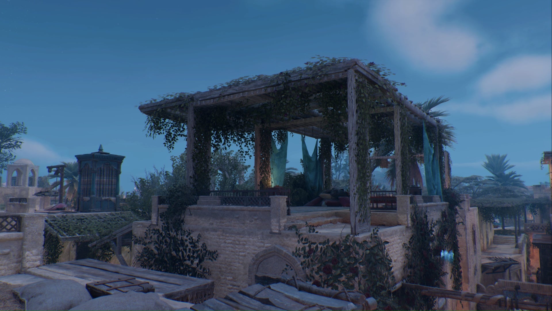 assassins creed mirage the gift engima clue location vine covered rooftop