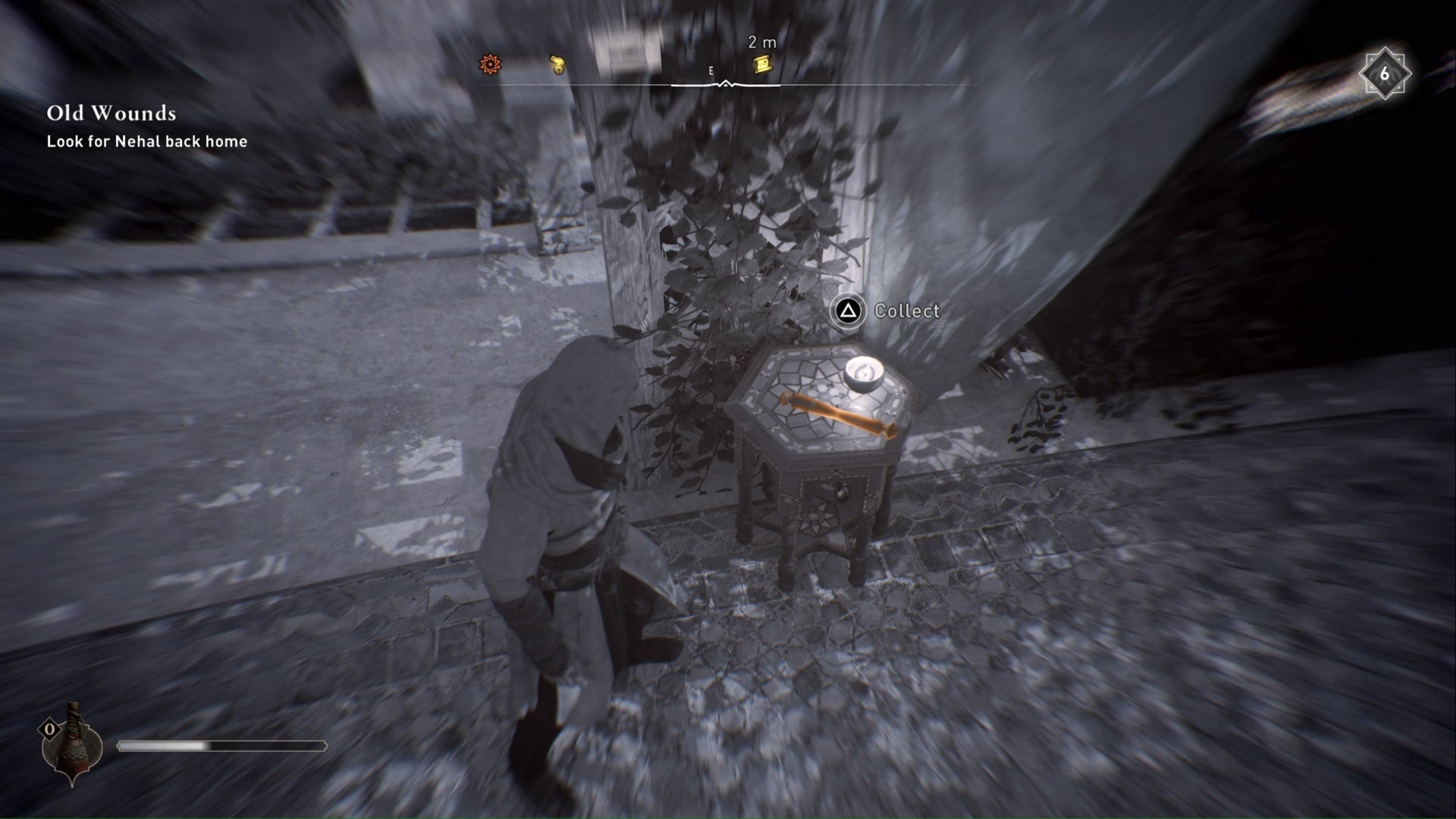 assassins creed mirage the gift engima clue scroll on table