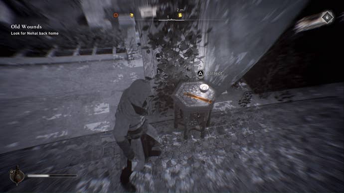 assassins creed mirage the gift engima clue scroll on table