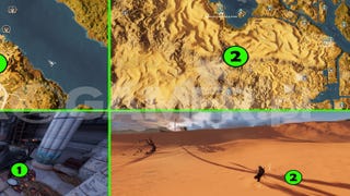 Assassin's Creed Origins - papirusy: Na widoku, Morze piasku, Kamienne grzyby