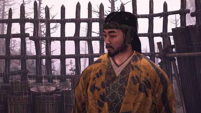 A close-up of Corrupt Blade, a Kabukimono boss in Assassin’s Creed Shadows.