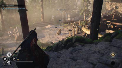 Naoe sneaking up on the Godai of Earth in Assassin’s Creed Shadows.