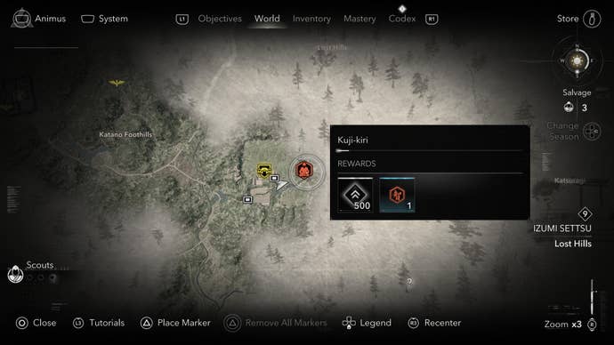 The location of the Hideout Kuji-kiri in Assassin’s Creed Shadows.